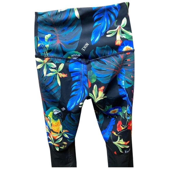 Nike Power training Floral 7/8 length Mesh Leggings Multicolor Size Medium M - Picture 5 of 11
